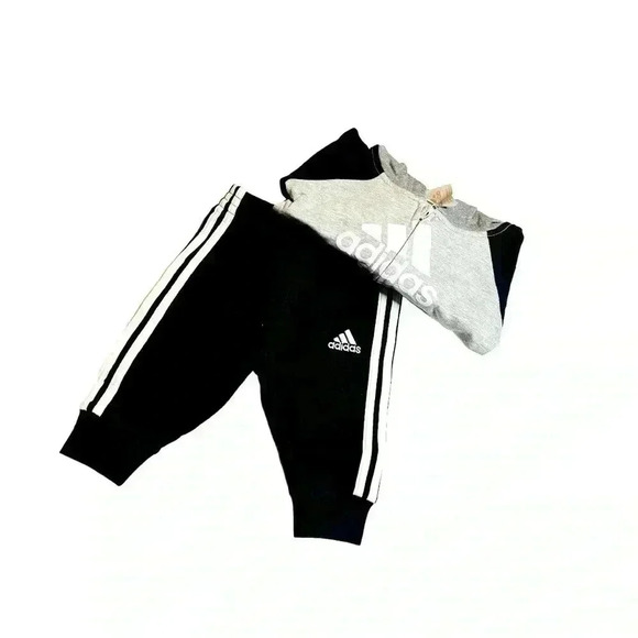 Baby Boys Adidas Color Block Long Sleeve Jacket and Pants Set, Size 3 Months - Picture 3 of 6